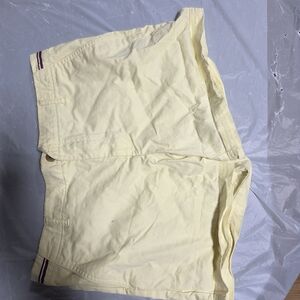 Tommy Hilfiger Pale Yellow Women's Flat Front Cotton Shorts